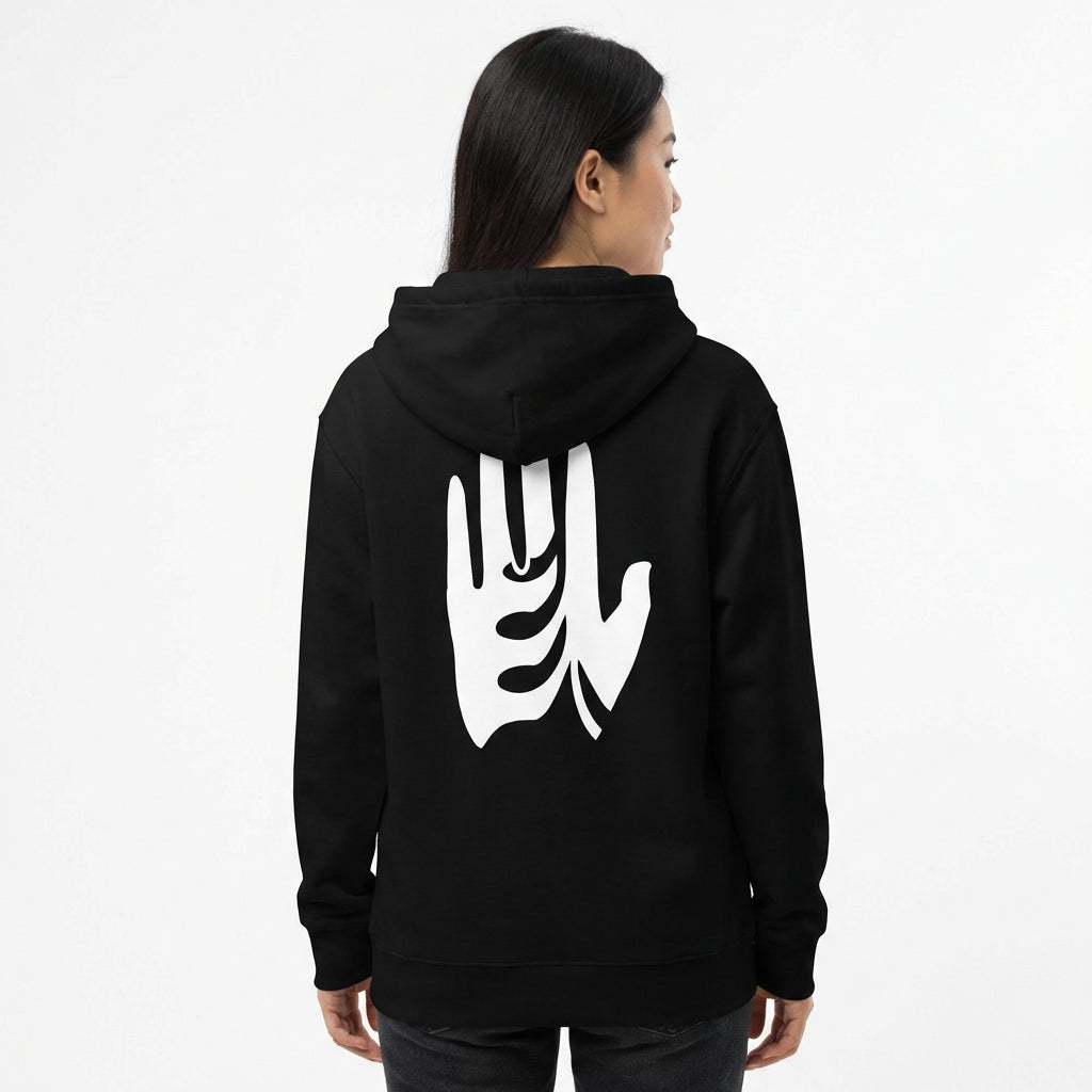 Integrity Fleece Hoodie - Black w/ White Logo